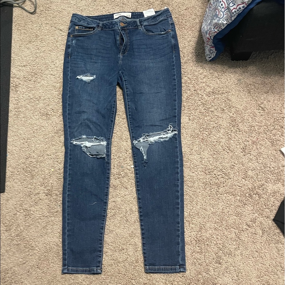 Garage Skinny Ripped Jeans